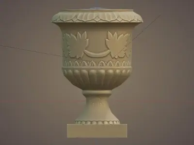 Planter Urn Low-poly 3D model