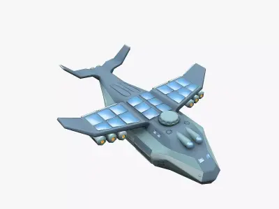 Cargo Spaceship Low-poly 3D model
