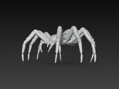 Futuristic Spider Robot Mechanical Sci-Fi Creature 3D Model 3D print model