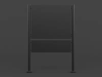 Billboard sign stand 3D model