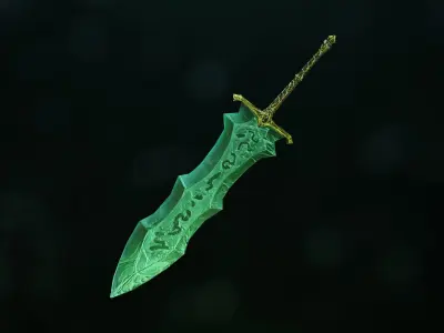 A set of three popular weapons Free low-poly 3D model