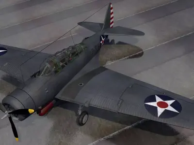 Douglas TBD-1 Devastator 3D model