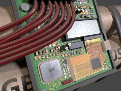 Remote Dynamite Low-poly 3D model