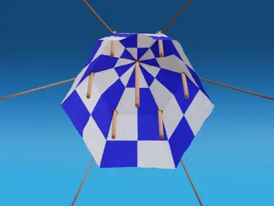 Medieval Pavilion Tent Low-poly 3D model