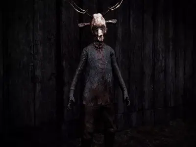 Pack of Creepy Horror Children Low-poly 3D model