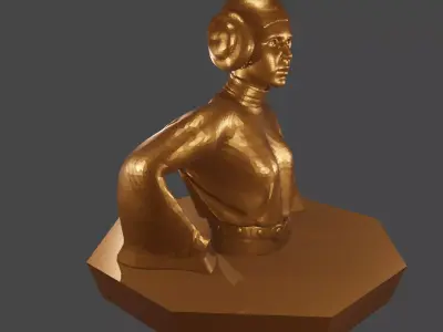 Space Princess Bust 3D print model