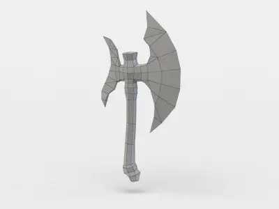 Axe Low-poly 3D model shop