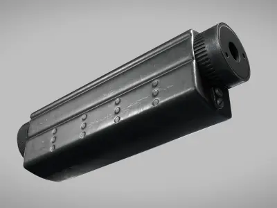 Heckler Koch MK23 Phase 1 OHWS Silencer only Low-poly 3D model