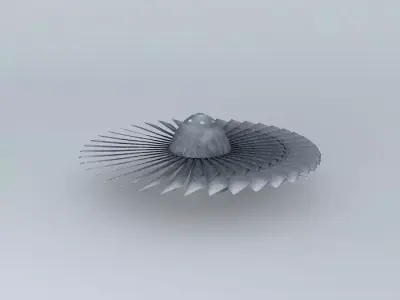 Airplane Jet Engine Fan Free 3D model