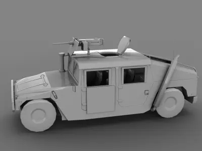 Hummer Base Mesh Free Free low-poly 3D model