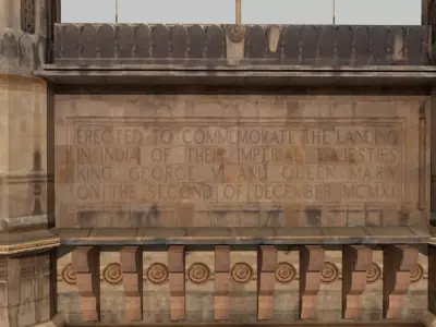 Gateway of India Low Poly 3D Model Optimized Low-poly 3D model