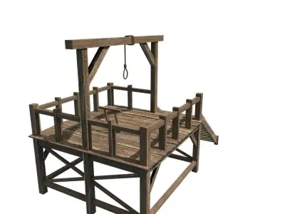 Gallows Low-poly 3D model