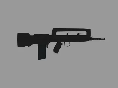 FAMAS Rifle Rigged Weapon Free low-poly 3D model