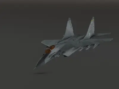 MIG 29 - Fighter Jet - Photorealistic Low-poly 3D model