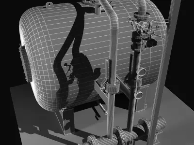 Fire Water Tank 3D model