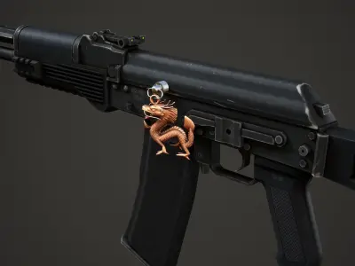 Chinese Dragon Weapon Charm - Low Poly Game Ready Low-poly 3D model