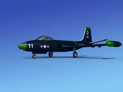 McDonnell F2H4 Banshee V05 3D model