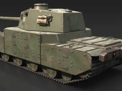 Type 2605 Super Heavy Tank Camouflages set 3D model