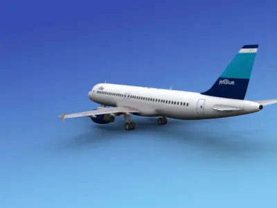Airbus A320 Jet Blue 1 3D model