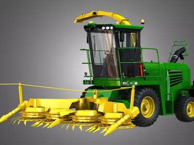JD - 7300 Forage Harvester Combine 3D model