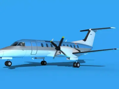 Embraer EMB120 Caucasus Airlines 3D model
