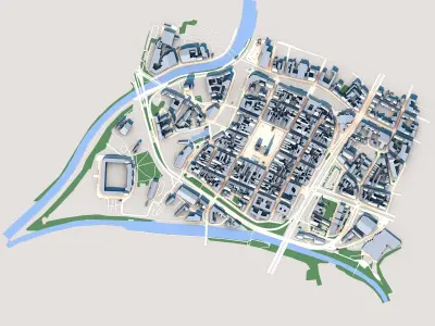 Cathedral of St Bartholomew Pilsen Czechia 3D model