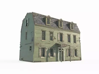 17th century architecture small building 3D model