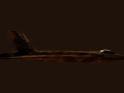 jet fighter VR  AR low poly 3D model Low-poly 3D model