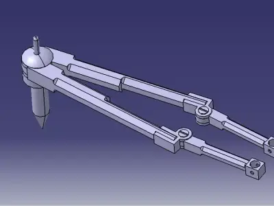 Multi utility pocket compass 3D model