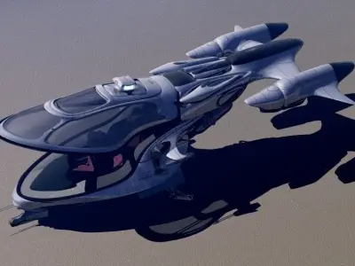Police Patrol  V-1255 Flying Vehicle 3D model
