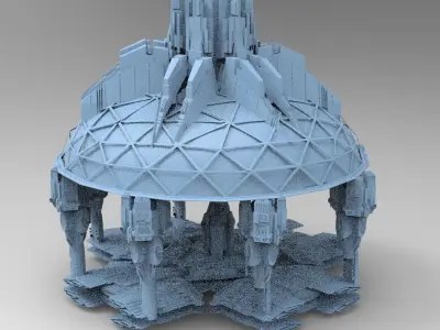 Dark Elf  observation tower  3D model