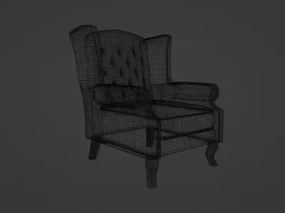Furniture Wingback Chairs Transitional Free 3D model