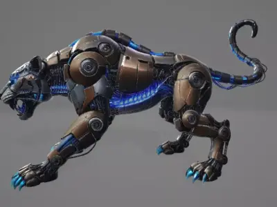  Robotic Panther - High Poly  3D model