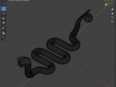 Chinese New Year Of Serpent 3D Design Element 3D model