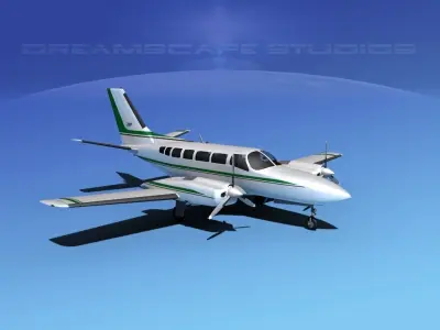 Cessna 404 Titan Courier V05 3D model