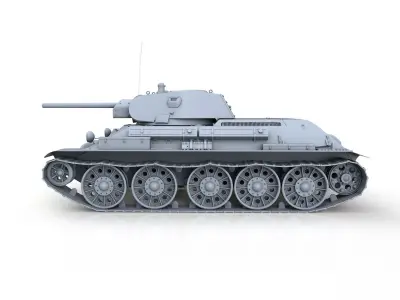 T-34-76 - STZ - Model 1941 - Soviet Medium Tank  3D model