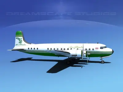 Douglas DC-7B Air Atlantic 3D model