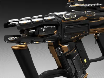 Sci fi laser rifle 3D model