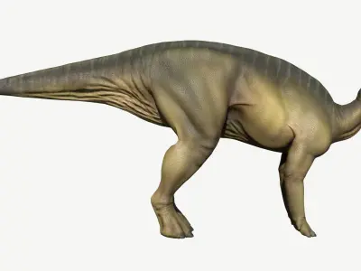 Iguanodon dinosaur Low-poly 3D model