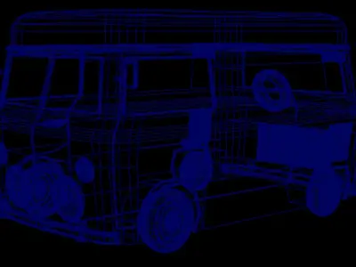 Mini van  Low-poly 3D model