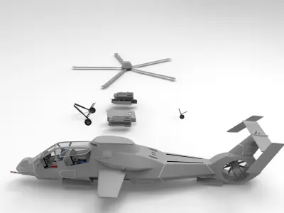 RAH 66 grey 3D Printed 3D print model