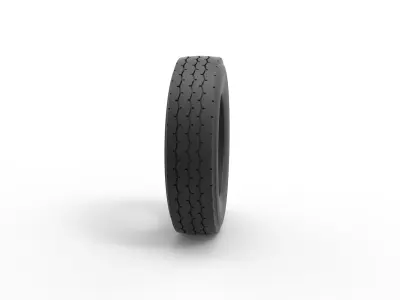 Semi truck tire 10 Scale 1 to 25 3D print model
