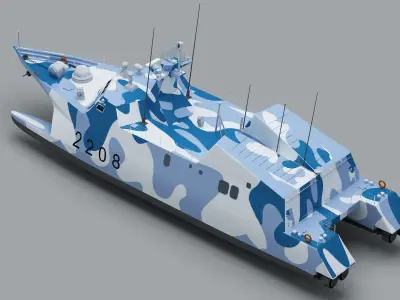 Type 022  Fast Attack Missile Craft 3D model