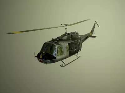 Huey Medevac Bell UH-1H 3D model