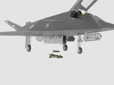 Rigged MA F-117 Aircraft 3D model