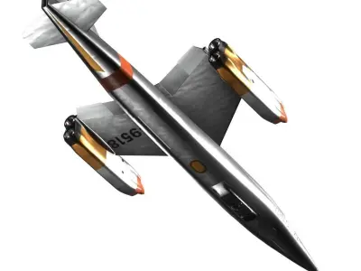 EWR VJ-101 experemental vertical takeoff aircraft Low-poly 3D model