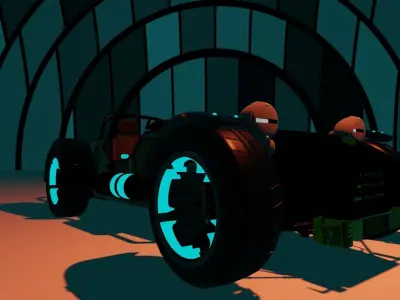 1961 classic sports car Free low-poly 3D model