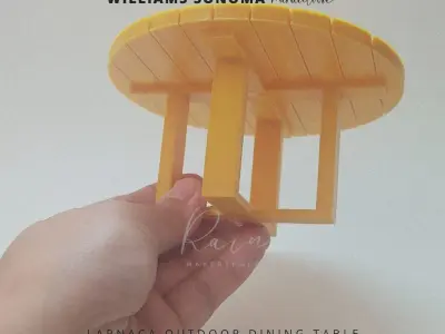 MINIATURE LARNACA OUTDOOR DINING TABLE WILLIAMS SONOMA 3D print model