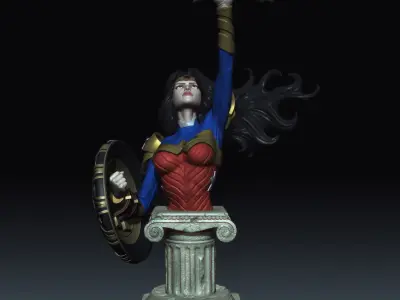 Wonder woman from DC COmcis STL for 3d printing 3D print model