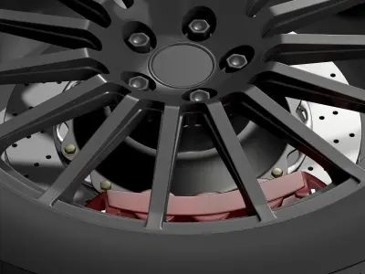Subaru BRZ STI wheel 3D model